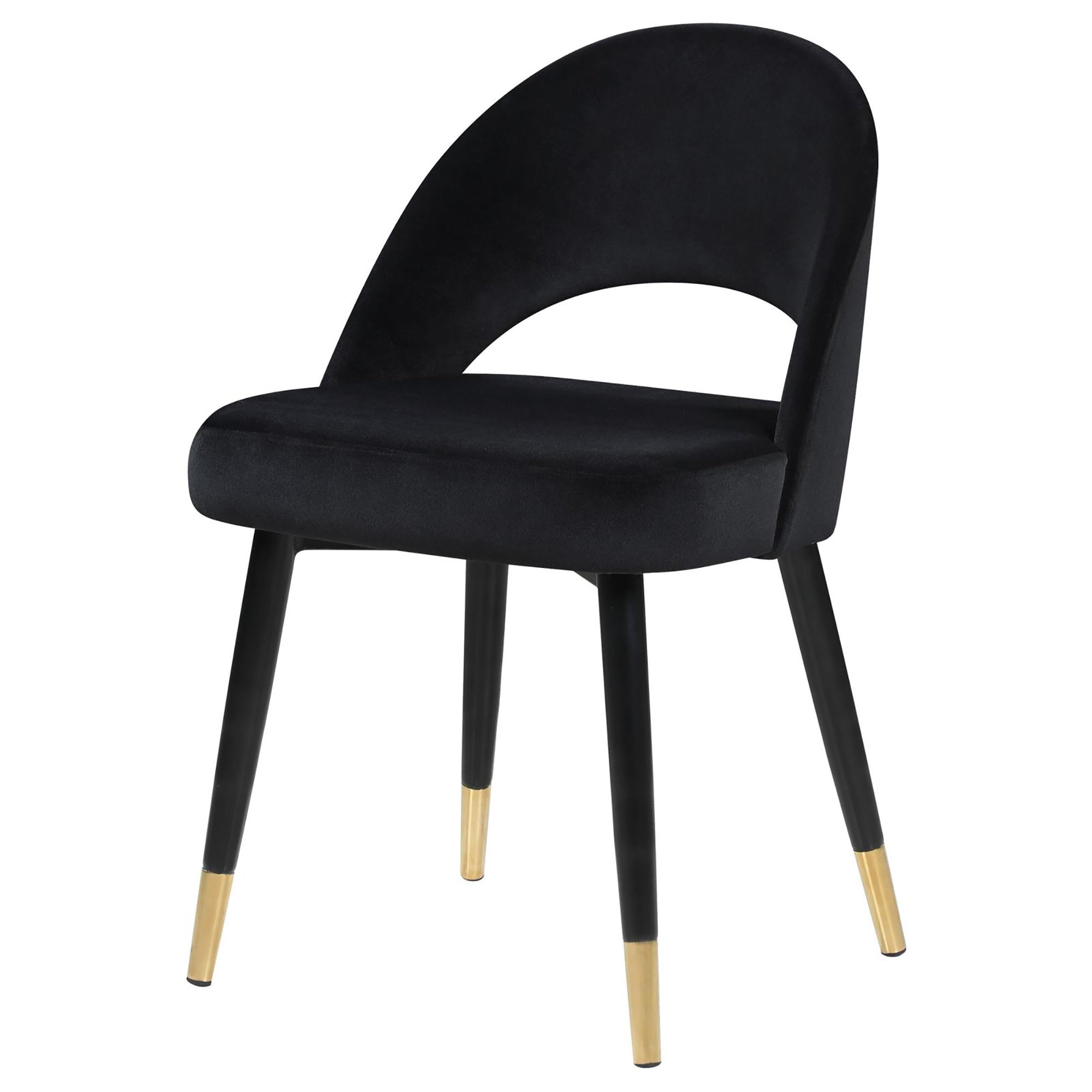 Modern Black Arched Back Side Chairs (Set of 2) - Elegant Dining Room & Kitchen Chairs for Home Decor