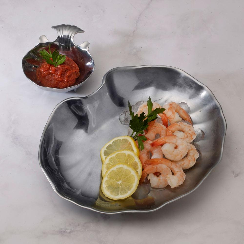 Premium Shell-Shaped Small Chip and Dip Bowl Set - Elegant Serving Dish for Parties, Snacks, and Entertaining - Perfect for Nachos, Salsa, Dips & More