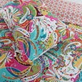 Vibrant 3-Piece 100% Cotton Quilt Bedding Set - Full/Queen Size for Cozy Bedroom Decor | Perfect for Guest Rooms, Dorms & Master Suites