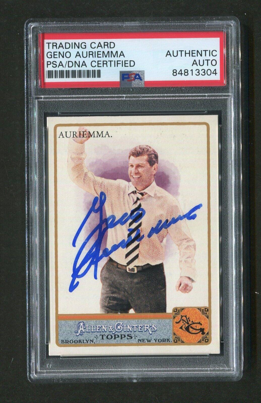 2011 Geno Auriemma PSA/DNA Authentic Autographed Topps Allen & Ginters Basketball Card - Collectible Memorabilia for Sports Fans & UConn Huskies Enthusiasts