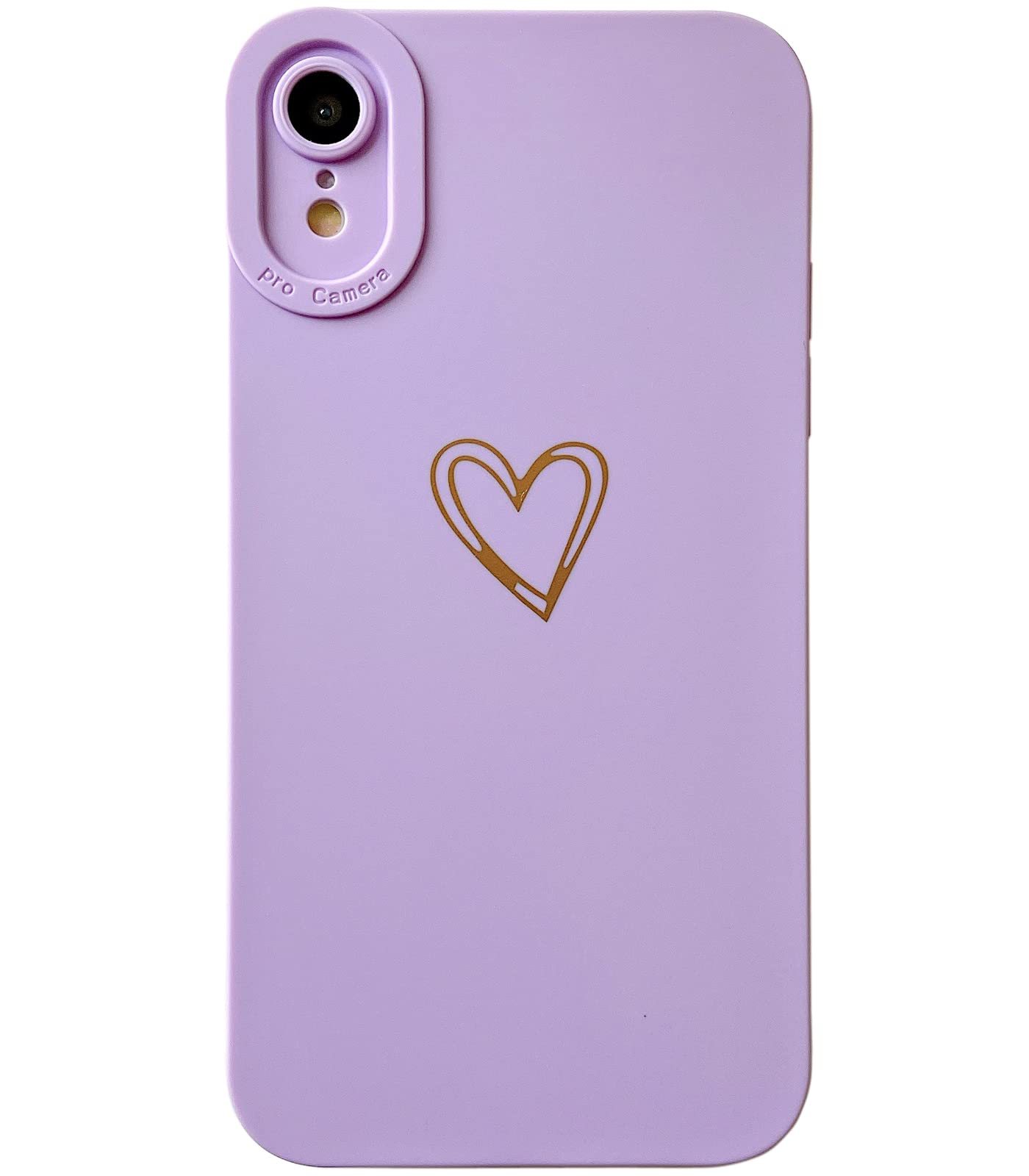 Qokey Cute Heart Plated iPhone XR Case (2018 6.1