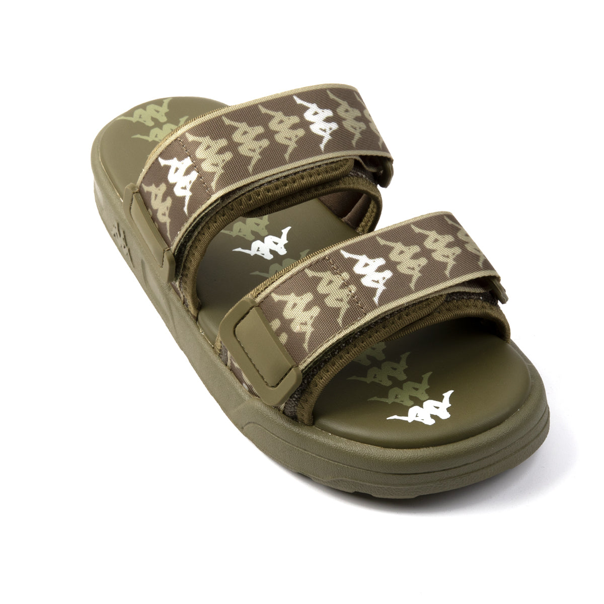 Kappa 222 Banda Aster 1 Women's Sandals - Green Olive/White - Comfortable Summer Casual Shoes for Beach, Walking & Outdoor Activities