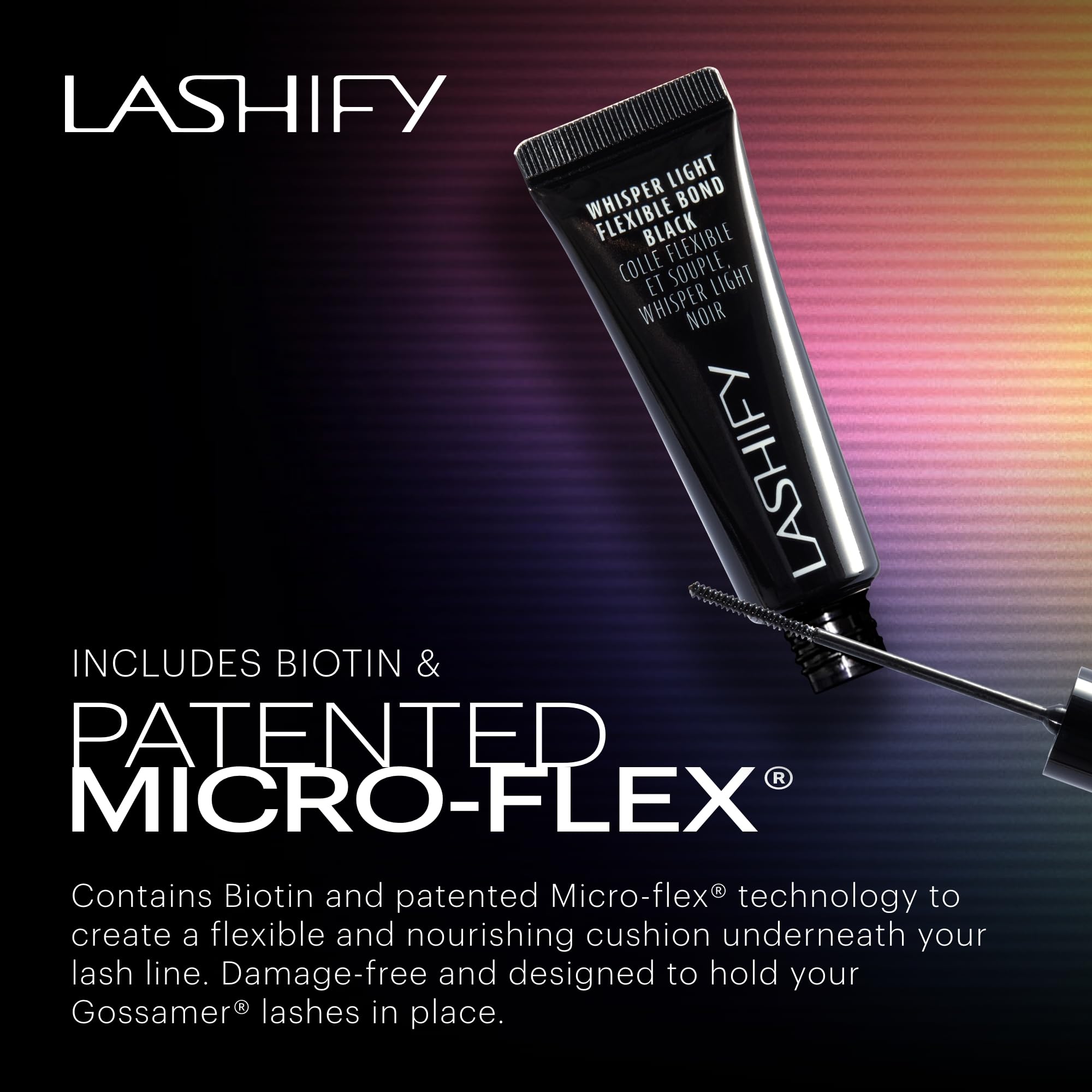 Lashify Control Kit - Complete DIY Eyelash Extension Starter Set with Amplify Gossamer Black 10mm & 12mm Lashes, Black Travel Case & Control Wand - Perfect for Home Use, Travel & Special Occasions