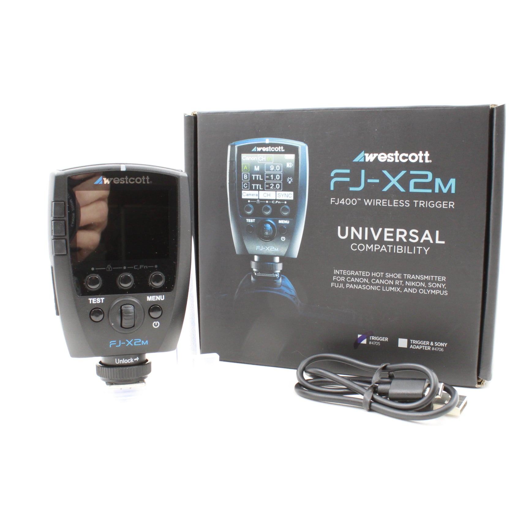 Used Westcott FJ X2M Universal Trigger for FJ400 Flash - Wireless Flash Trigger for Canon Nikon Sony DSLR Cameras - Perfect for Studio Photography & Outdoor Shooting
