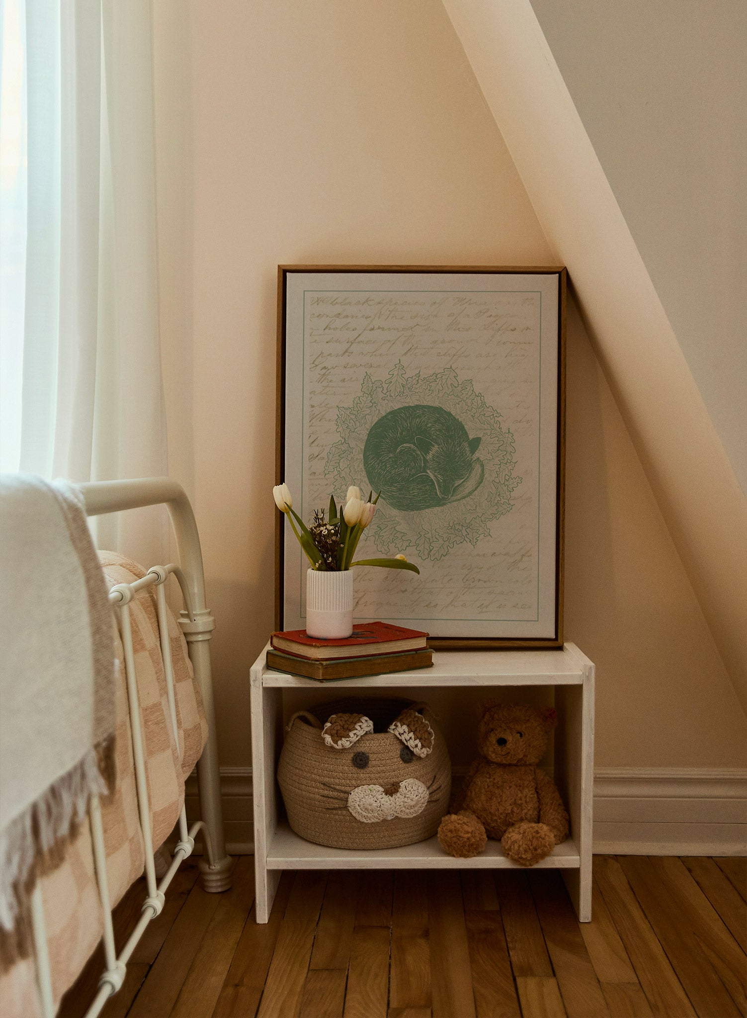 Nap Time Mr. Fox - Whimsical Animal Wall Art Poster for Nursery, Kids Room & Home Decor | Perfect Gift for Fox Lovers