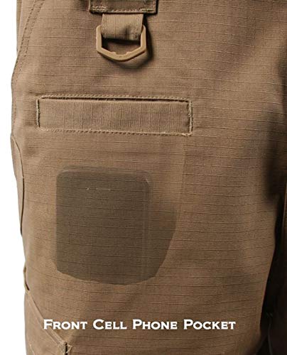 LAPG Men's Tactical Shorts with Elastic Waistband - Durable Ripstop Cargo Shorts for Workout, Outdoor & Military Use | Perfect for Hiking, Camping & Tactical Training