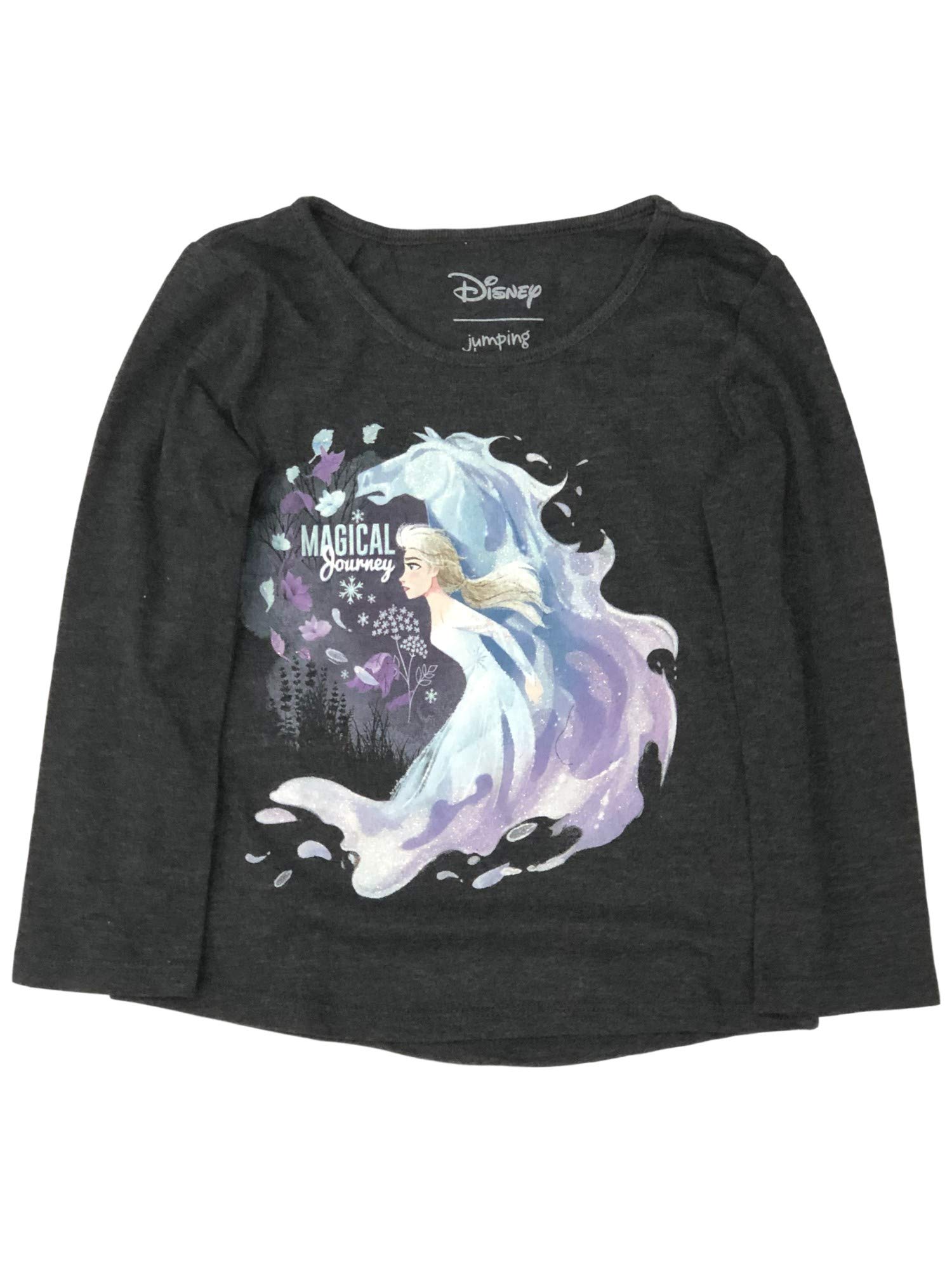 Disney Frozen Magical Journey Toddler Girls' Gray T-Shirt - Cute & Comfortable Tee for Playdates, Birthday Parties & Everyday Wear