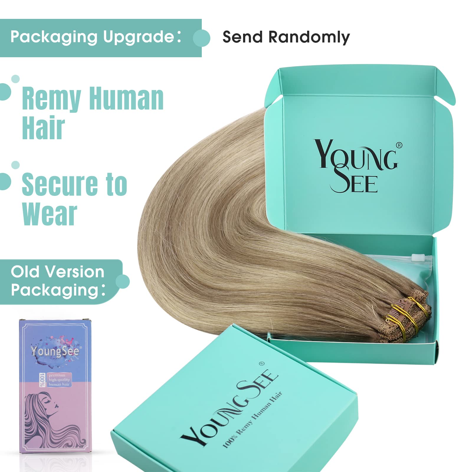 Premium 100% Human Hair Wire Hair Extensions for Women - Clip-In, Heat Resistant, Natural Look for Daily Styling & Special Occasions