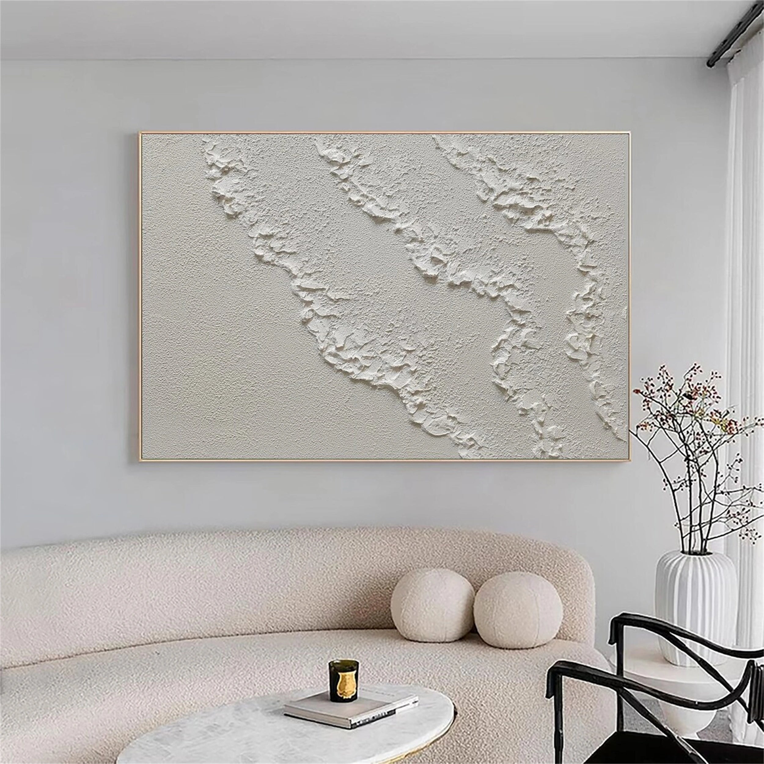 Minimalist Textured Plaster Art Painting - Modern Abstract Wall Decor for Living Room, Bedroom & Office | #MM111