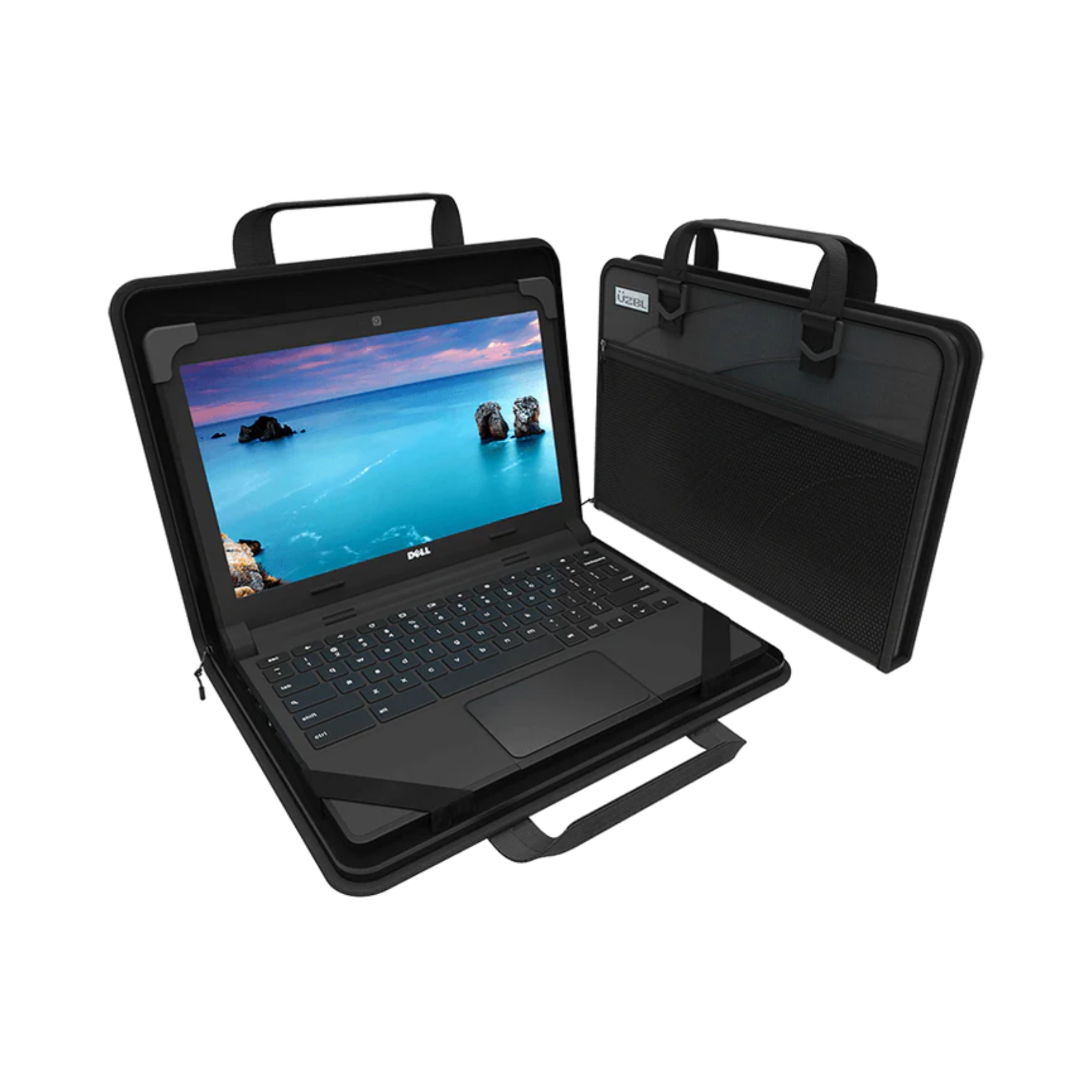 UZBL Always On Rugged EVA Zip Lite Chromebook Case - Durable Protective Cover for School, Work & Travel | Shockproof Water-Resistant Laptop Sleeve