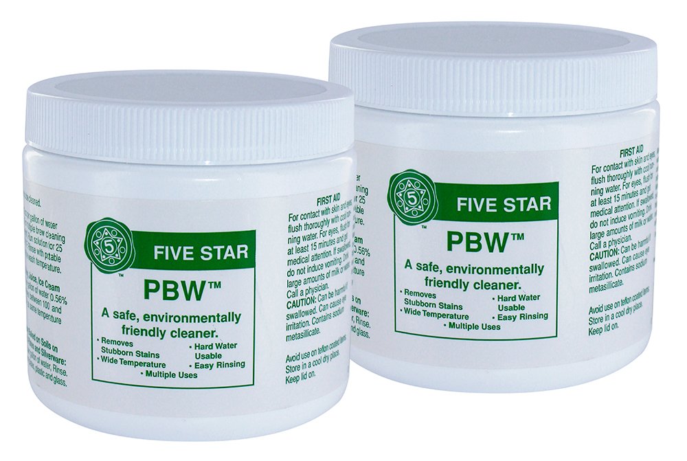 Five Star Home Brew Ohio PBW - 1 lb (Set of 2) | Professional Beer & Wine Equipment Cleaner | Perfect for Home Brewing, Keg Cleaning & Draft System Maintenance