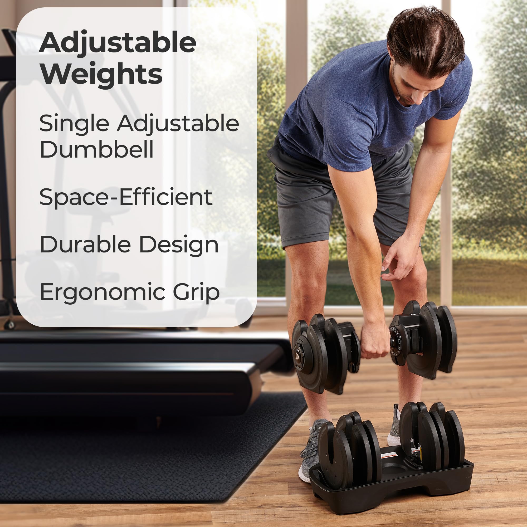 LifePro Adjustable Dumbbell Set 90lb & 25lb - Quick Change Rotating Hand Weights for Home Gym - Strength Training Equipment for Men & Women - Perfect for Full-Body Workouts, Toning, and Muscle Building at Home