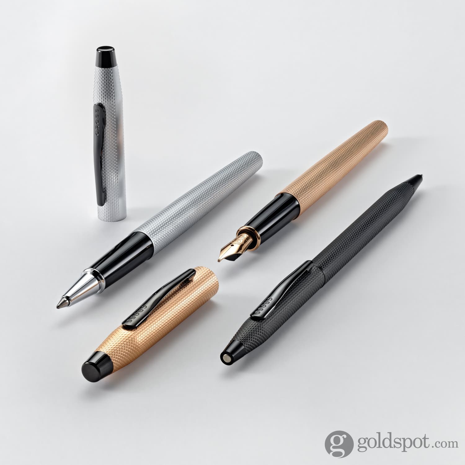 Premium Cross Classic Century Ballpoint Pen - Brushed Black PVD Finish with Diamond Engraving | Luxury Writing Gift for Professionals & Graduates | Office, Business Meetings & Special Occasions