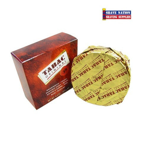 Premium Tabac Shaving Soap Refill - 100g Traditional Wet Shaving Soap for Men - Vegan & Lather Rich Formula - Perfect for Safety Razors & Straight Razor Shaving - Ideal for Home Barber Kits & Travel Grooming