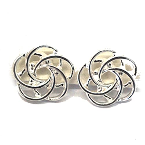 Hypoallergenic Silver Flower Stud Earrings for Women - Elegant Twisted Floral Jewelry Gift for Girls & Teens | Perfect for Birthday Parties, Weddings & Everyday Wear