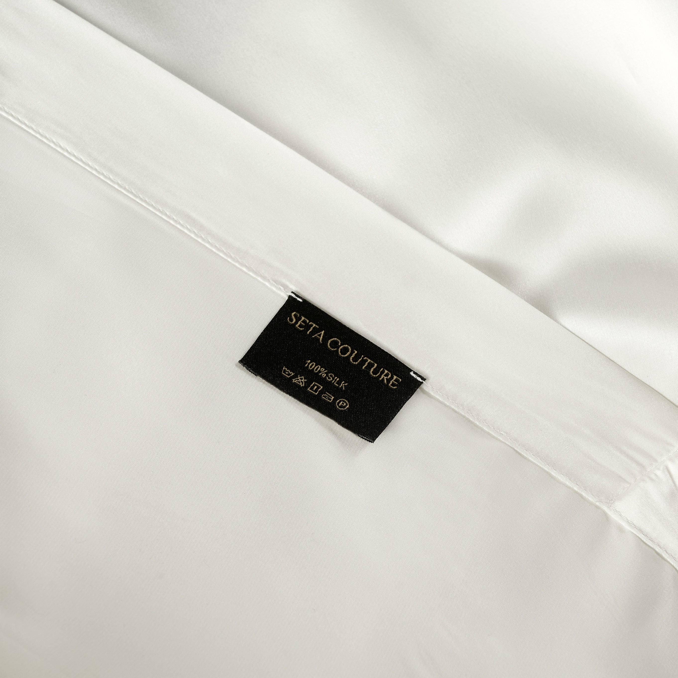 Seta Couture™ 100% Mulberry Silk Pillowcase Set - Albescent White - Luxurious Soft & Hypoallergenic for Hair & Skin Care - Perfect for Bedroom, Spa & Travel