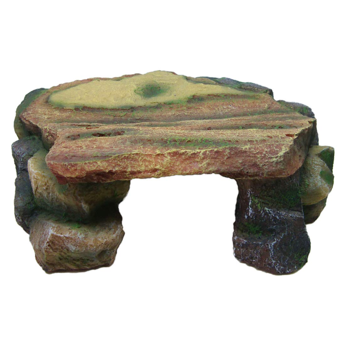 9-Inch Artificial Rock Ledge Cave Decor for Aquariums & Vivariums - Safe Polyresin Fish Tank Ornament for Reptiles, Turtles & Fish | Perfect for Underwater Scenes and Terrarium Landscapes