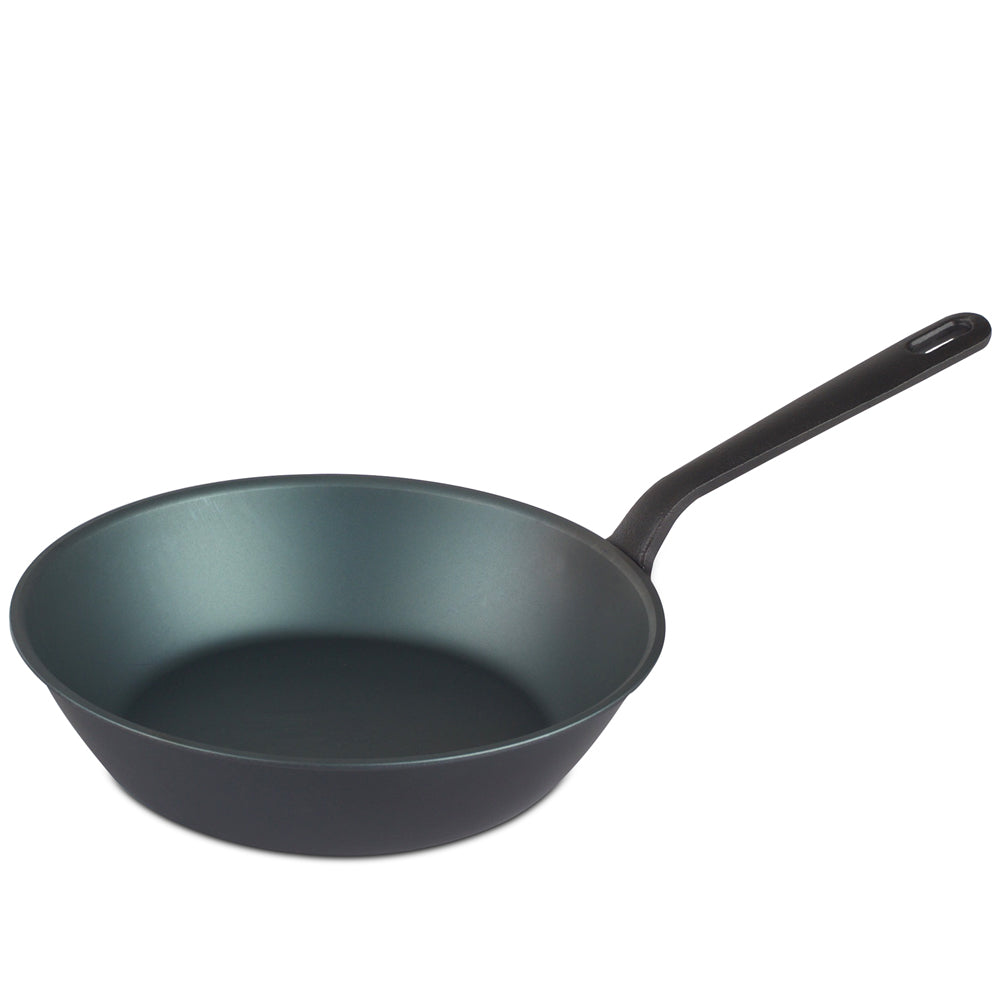 Premium Blackline Carbon Steel Fry Pan - 12 Inch Non-Stick Skillet for Professional Cooking & Home Use - Perfect for Searing, Frying & Sauteing Steak, Eggs & Vegetables
