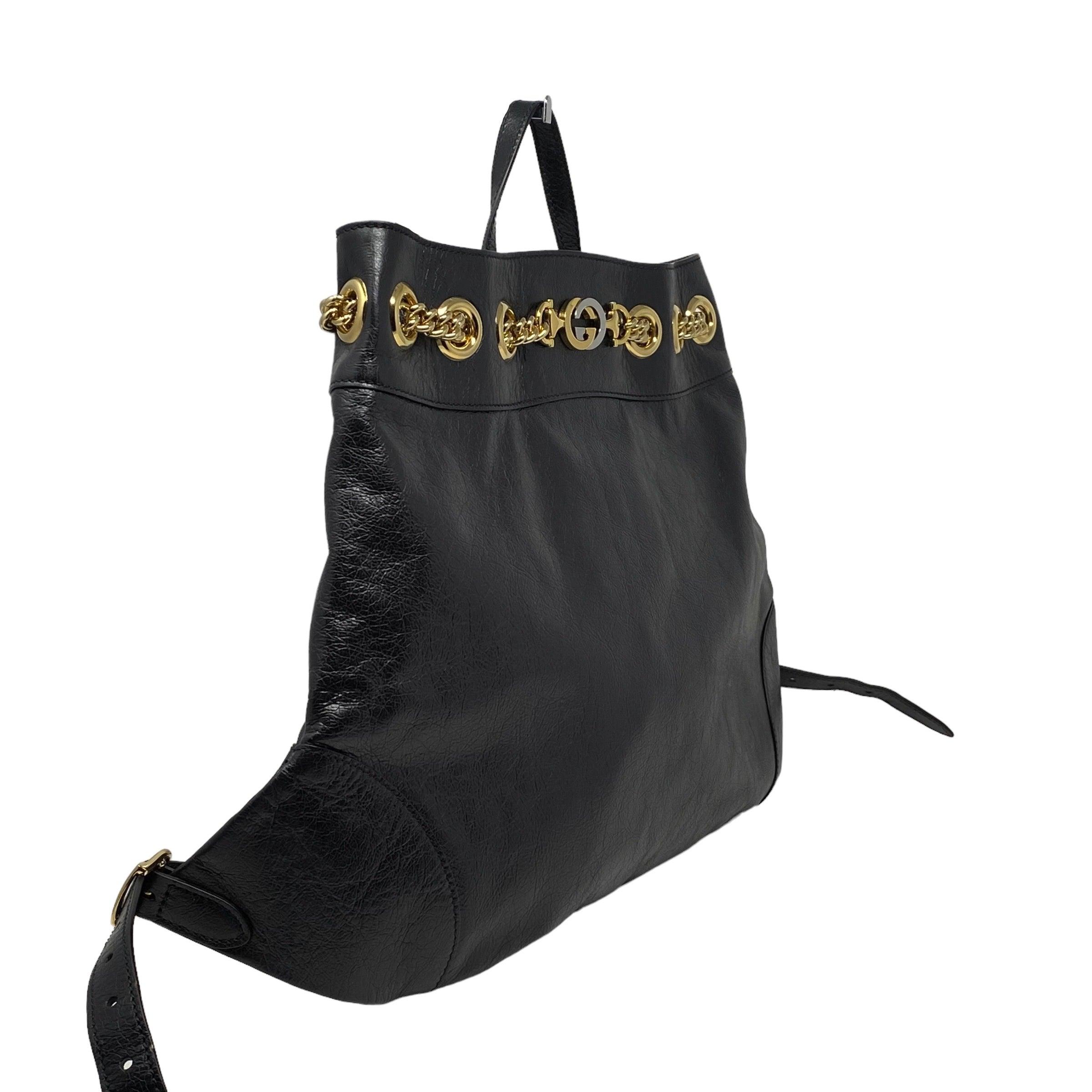 Gucci Black Calfskin Zumi Backpack for Women | Luxury Leather Backpack | Designer Handbag for Work, Travel & Everyday Use