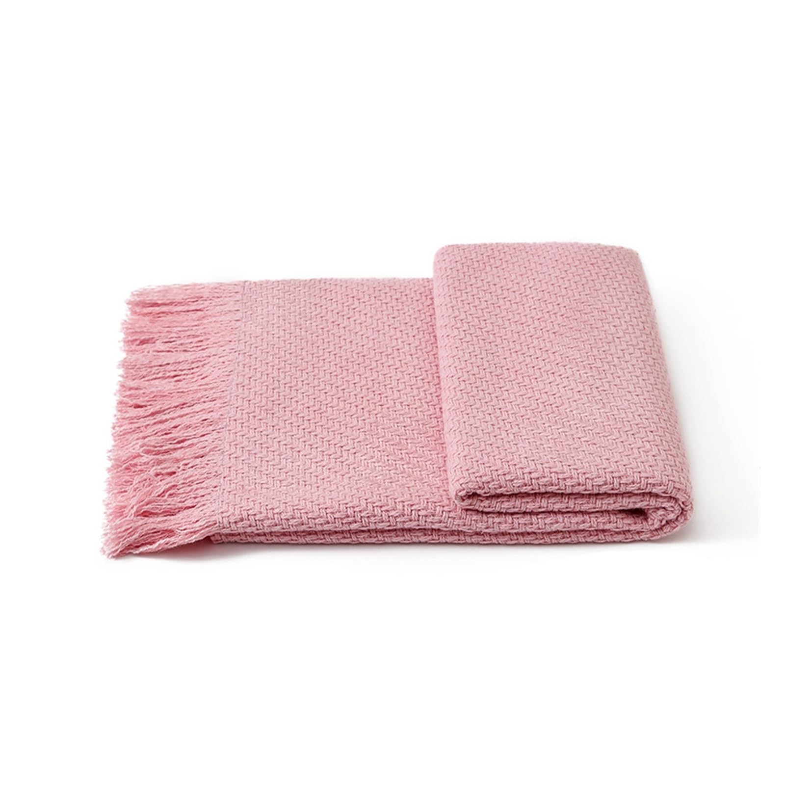 Elegant Single Layer Fringe Bed Scarf - Queen & King Size Luxury Hotel Bed Runner (Pink, King) - Perfect for Bedroom Decor, Guest Rooms & Upscale Hotels