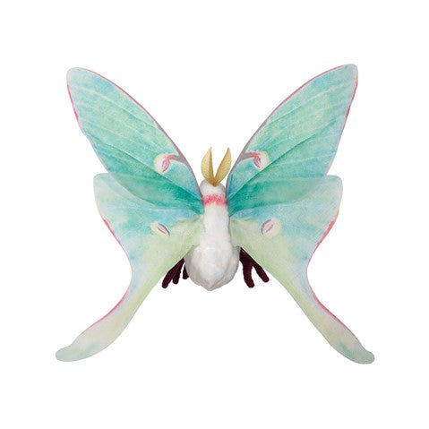 Folkmanis Luna Moth Finger Puppet - Realistic Hand Puppet for Kids, Storytelling & Educational Play - Perfect for Classroom, Theater & Imaginative Playtime