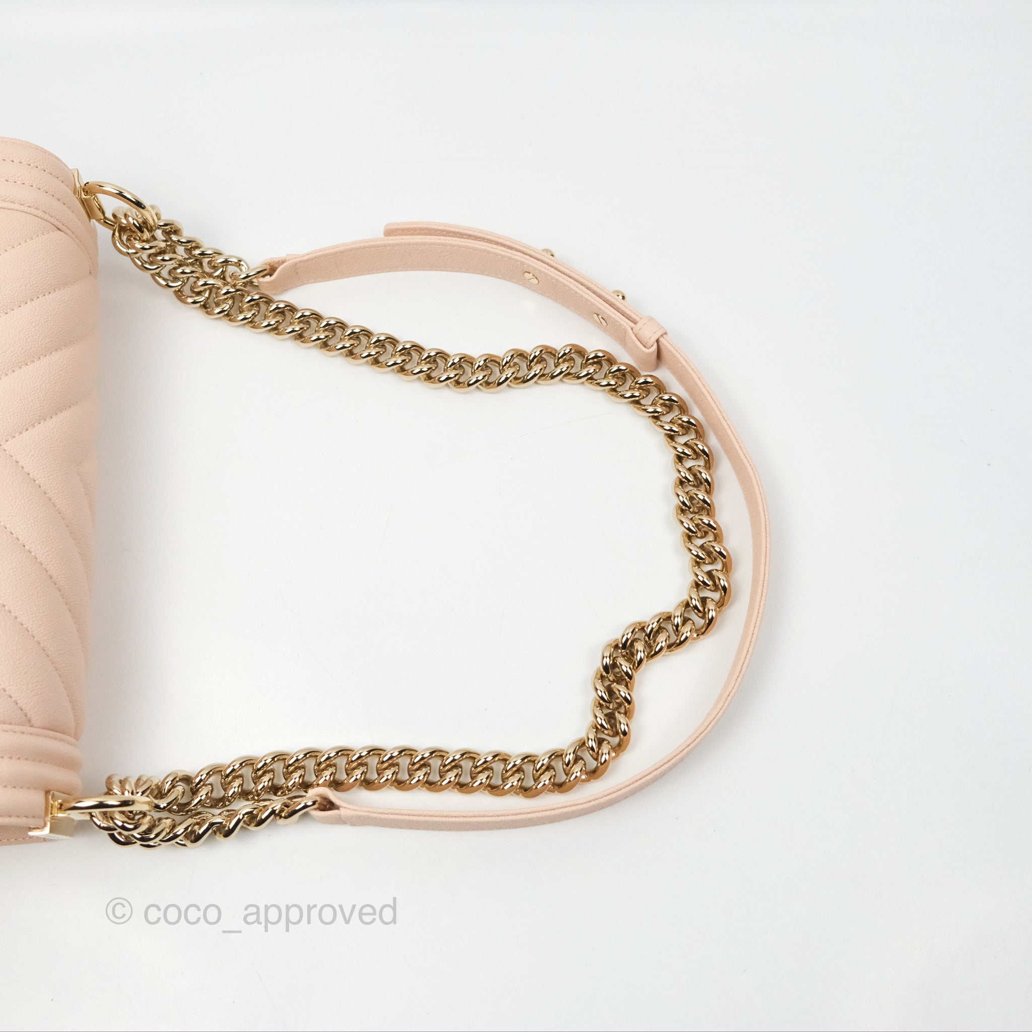 Chanel Chevron Medium Boy Bag in Light Pink Caviar Leather with Gold Hardware - Luxury Crossbody Bag for Women, Perfect for Parties & Evening Events