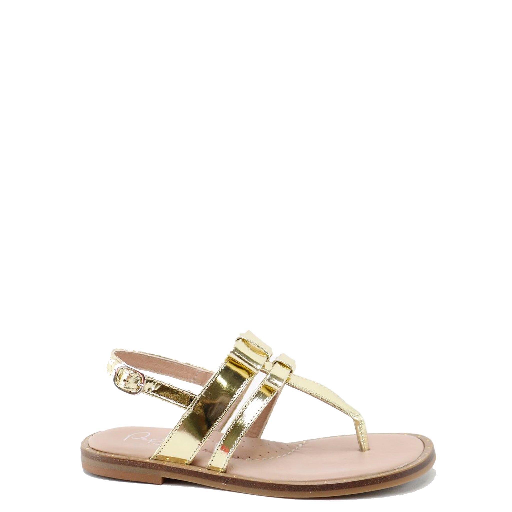 Papanatas Gold Mirror Sandal - Women's Fashion Metallic Gladiator Sandals for Summer | Perfect for Beach, Party & Casual Outfits
