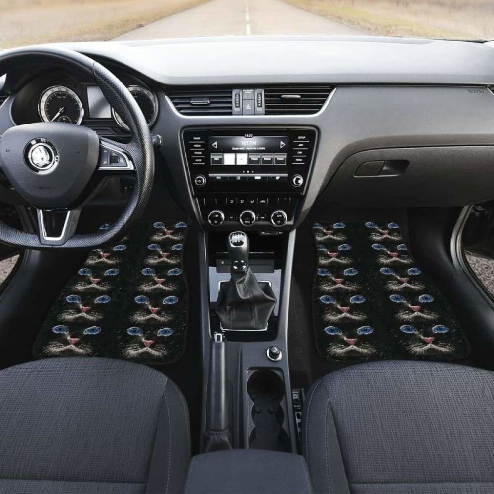 Premium Blue Eyed Cat Car Floor Mats - Non-Slip, Waterproof, Custom Fit for Most Vehicles - Perfect for Pet Lovers & Car Enthusiasts - Ideal for Daily Commute, Road Trips & Protecting Your Car Interior