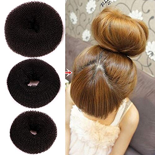 Donut Hair Bun Maker - Black Ring Style Shaper for Perfect Updos, Ballet Buns & French Twist Hairstyles | Great for Dance, Work & Special Occasions