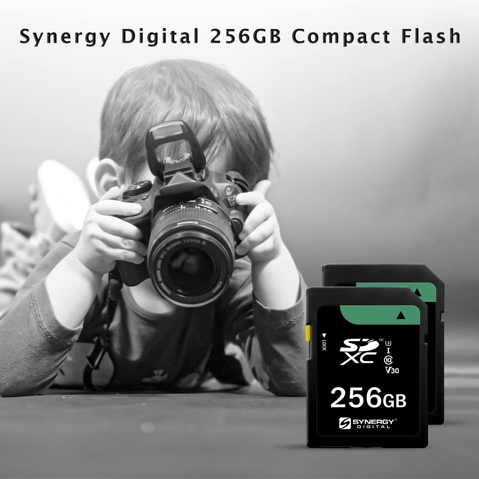 Synergy 256GB SDXC Class 10 Memory Card for Canon EOS M50 Mirrorless Camera - High Speed UHS-I U3 V30 for 4K Video, Photography & Action Shots - Perfect for Travel, Vlogging & Professional Photography