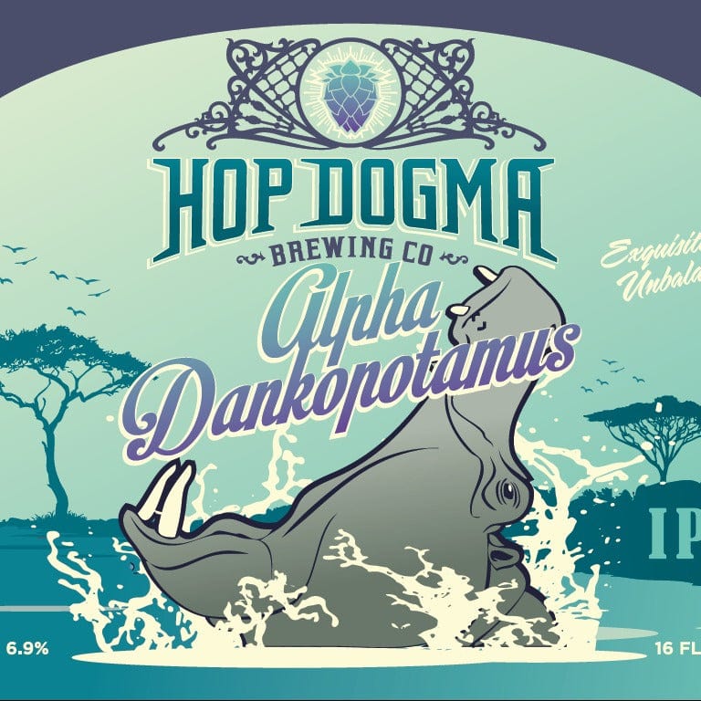 Hop Dogma AlphaDank Craft Beer Can, 16 Ounce (4 Pack) - Premium IPA for Beer Lovers | Perfect for Parties, BBQs & Game Nights