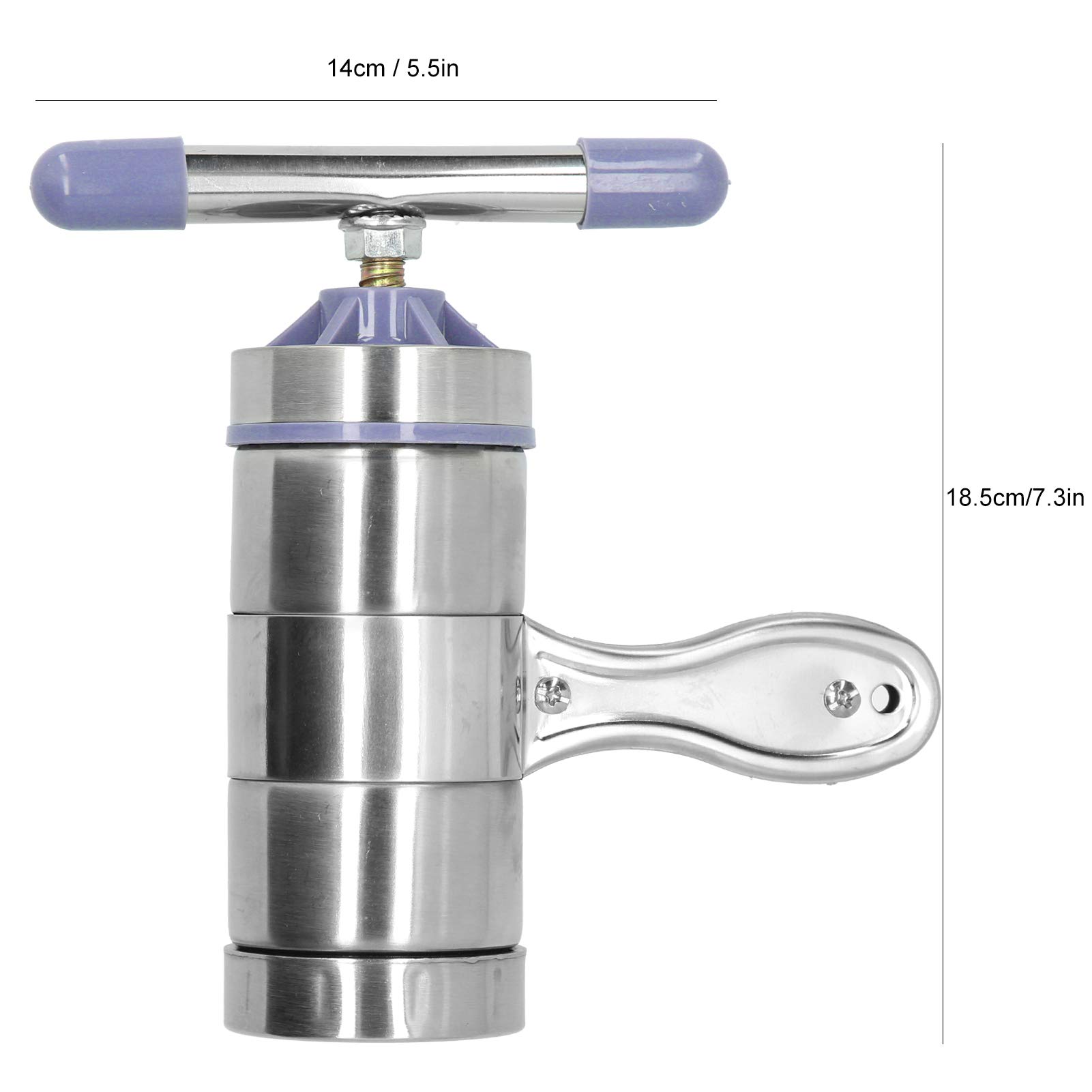 Stainless Steel Manual Noodle Maker Machine - Hand Crank Pasta Press with 5 Dough Attachments for Homemade Noodles, Spaghetti & Fresh Pasta | Perfect for Italian Cuisine, Asian Dishes & Family Cooking