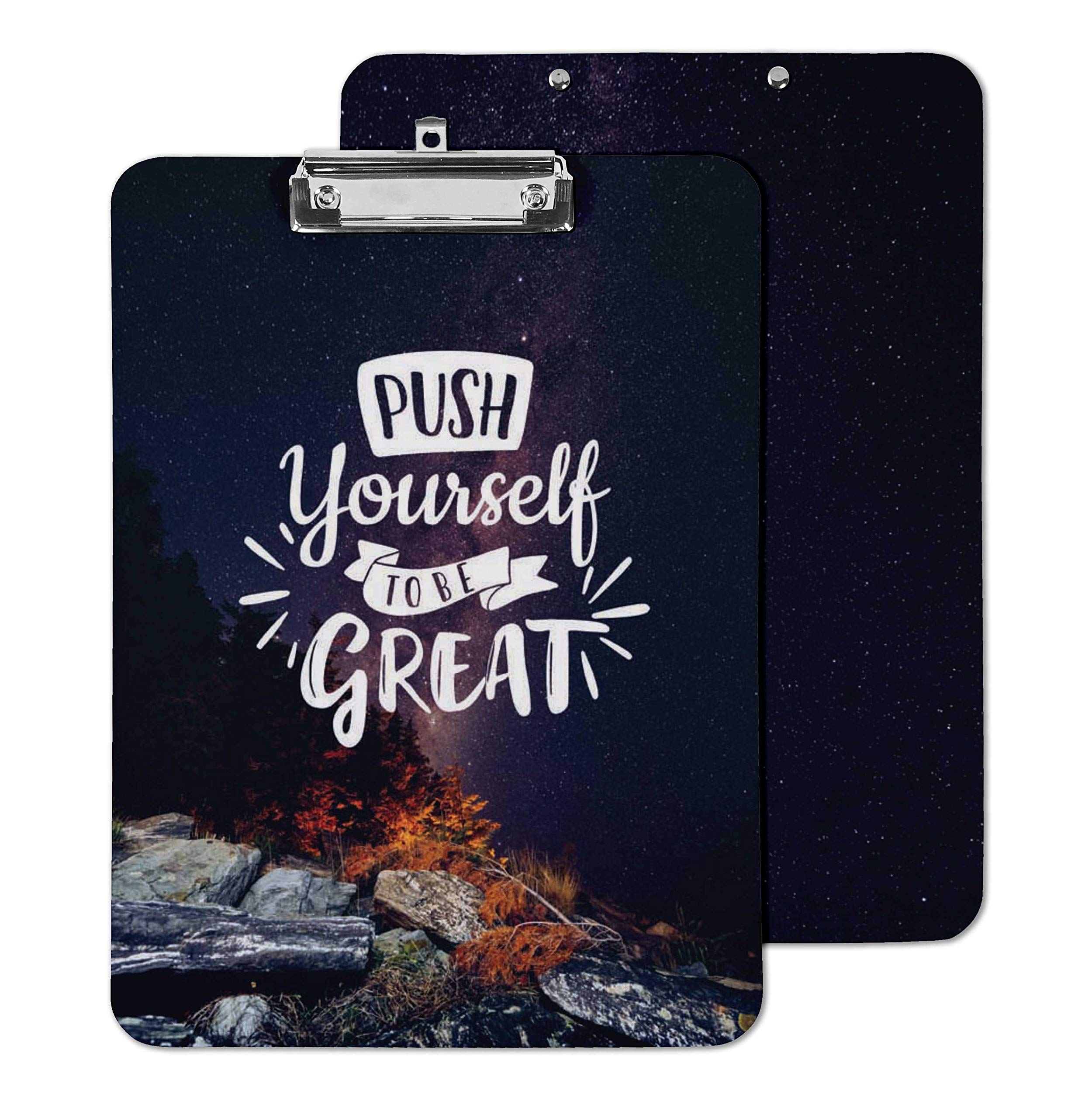 Double Sided Dry Erase Clipboard 9x15 - Letter Size with Free Marker & Duster for Office & School Use