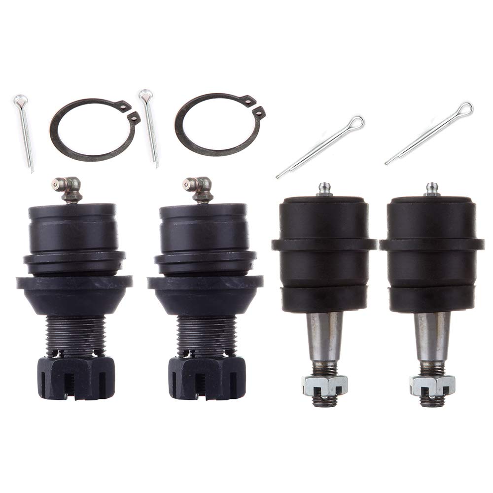OCPTY - 4-Piece Ball Joint Set for Jeep Comanche, Cherokee, Wagoneer & Wrangler (1984-1989) - Front Suspension Replacement Parts for Off-Roading & Daily Driving