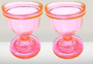 WITSOUL Eye Wash Cups for Effective Eye Cleansing and Irritation Relief - BPA-Free Eye Shaped Rim, Snug Fit (Set of 2, Orange) - Perfect for Contact Lens Wearers, Allergy Sufferers, and First Aid Kits