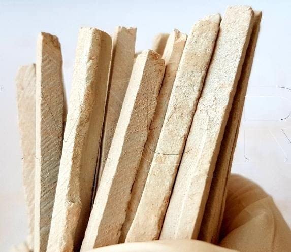 Natural Red Slate Pencils & Chalk Bars - 75-Pack Edible Limestone Chalk for Kids, Baking & Art (500g) | Safe Non-Toxic Slate Pencils for Classroom, Cooking Decor & DIY Crafts