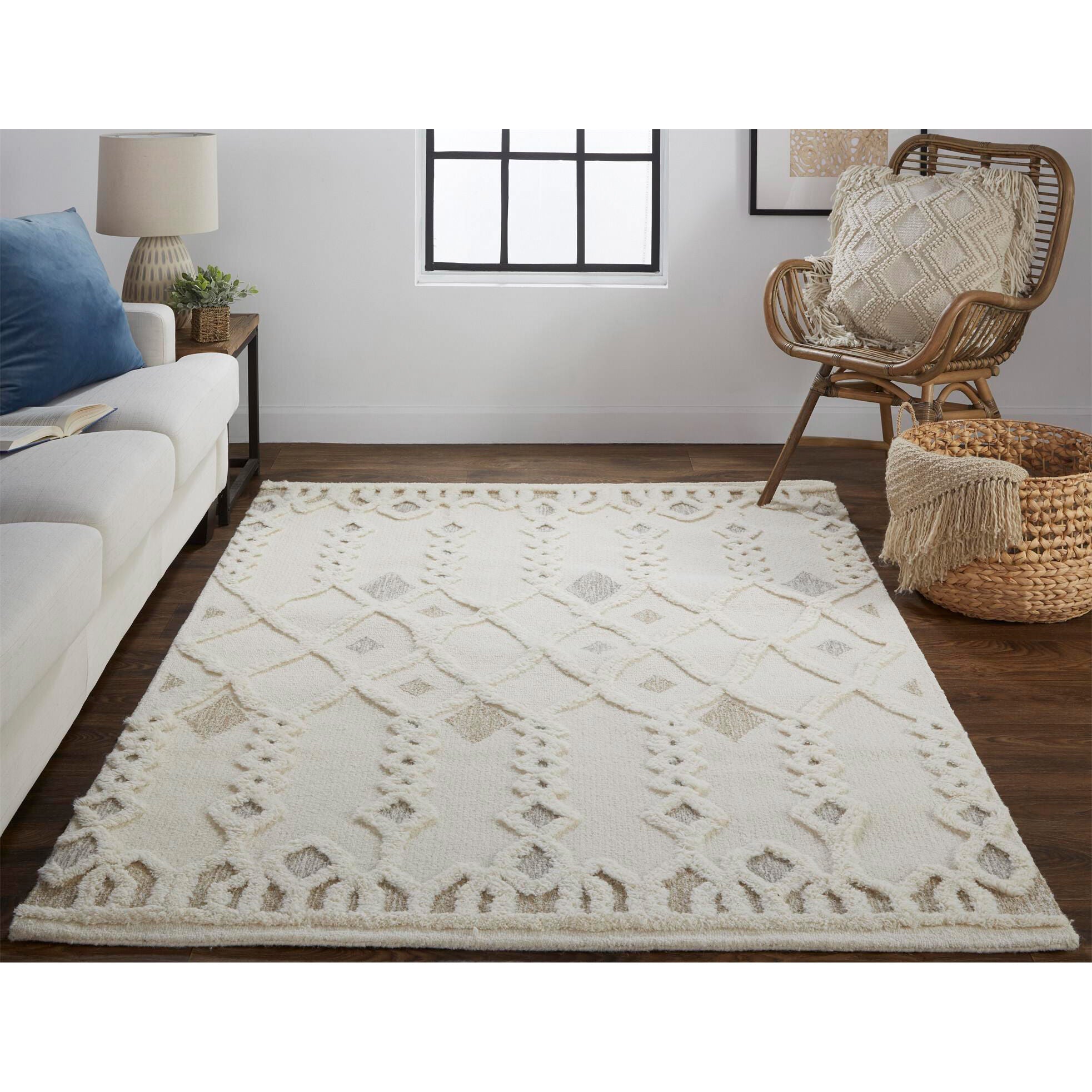 Anica Ivory Rug - Soft Plush Area Rug for Living Room, Bedroom, and Nursery - Perfect for Home Decor and Cozy Spaces