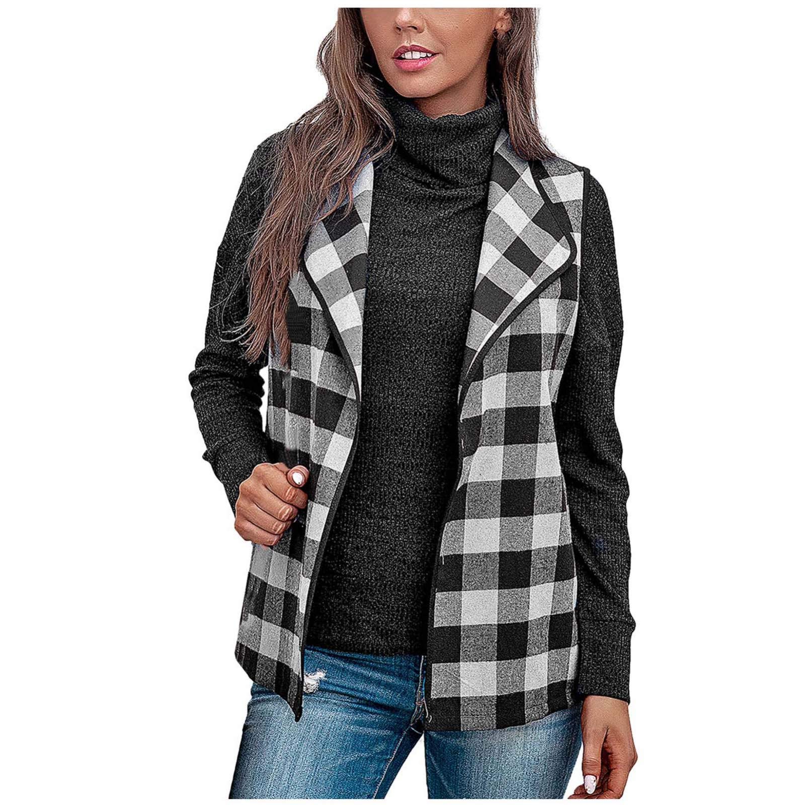 Sexy Lattice Printed Sleeveless Tunic Blouse for Women - Casual Zipper Vest with Turndown Collar | Perfect for Summer Outfits, Date Nights & Office Wear