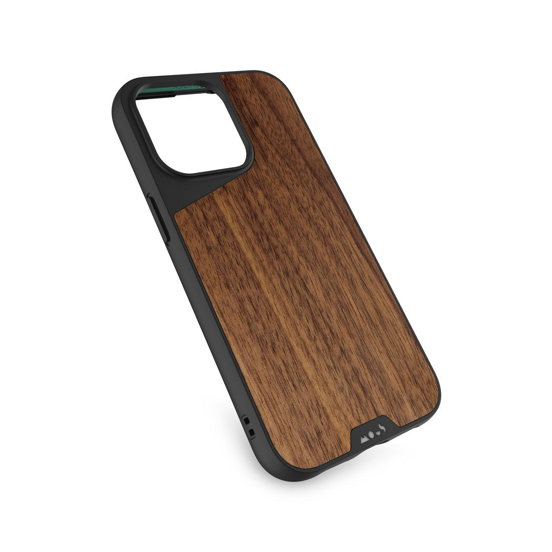 MagSafe® Compatible Walnut Phone Case for iPhone 14/13/12 Pro Max - Premium Wooden Protective Cover with Strong Magnetic Grip - Perfect for Work, Travel & Everyday Use