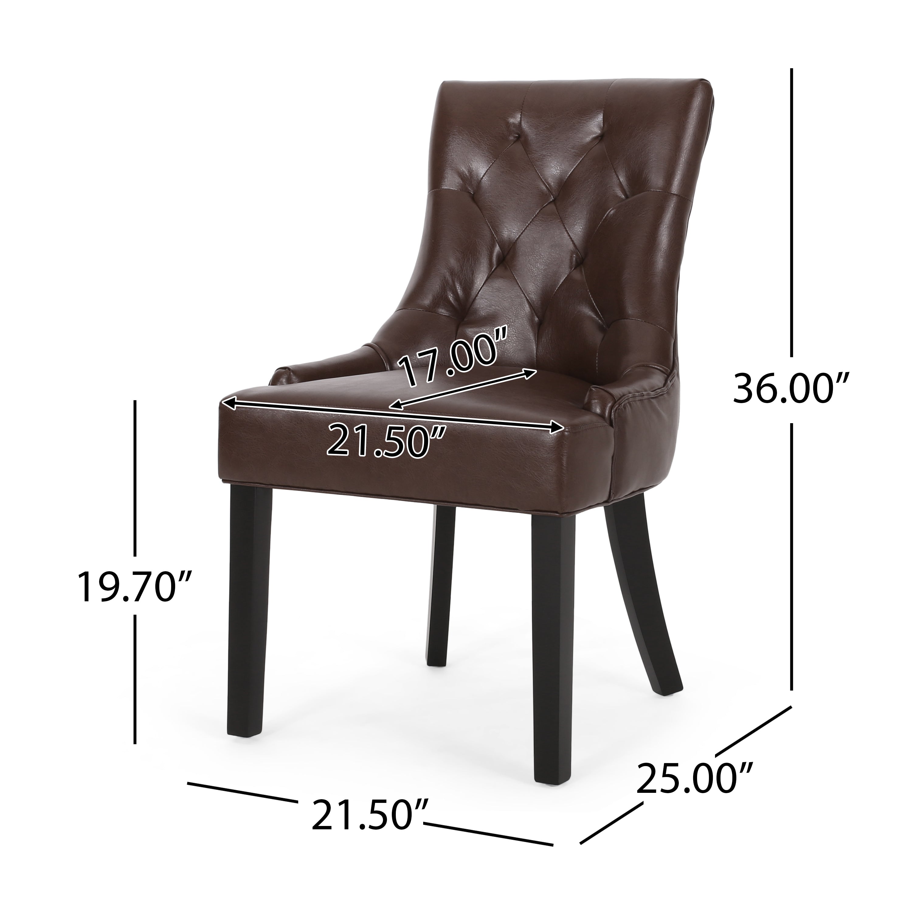 CHENEY Dining Chairs Set of 2 - Modern Kitchen & Dining Room Chairs with Sturdy Metal Legs - Perfect for Home, Restaurant, and Office Use