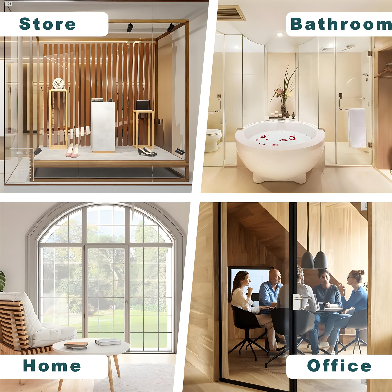 4 Mil Clear Shatterproof Security Window Film - Anti-Shatter Tempered Glass Protection for Home & Office - UV Protection, Privacy & Safety Solution for Windows, Doors & Glass Surfaces (Perfect for Storm Protection & Child Safety)