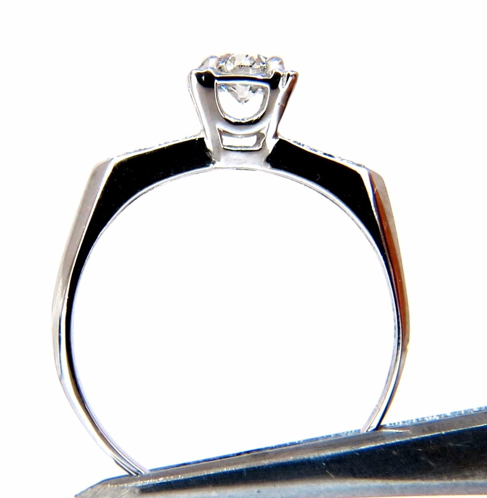 0.67ct Natural Round Diamond Vintage Raised Deck Ring in 14K Gold - Elegant Wedding, Engagement & Anniversary Jewelry Gift for Women