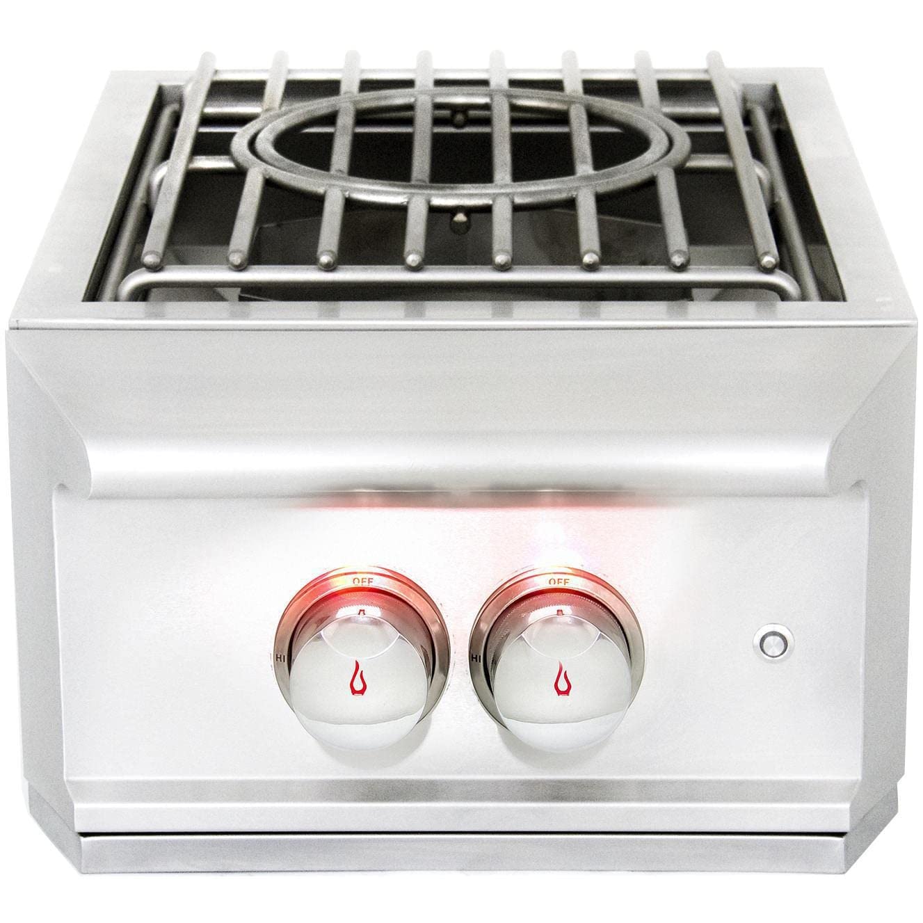 High Performance Built-in Natural Gas Burner with Wok Ring - Stainless Steel Drop-in Grill Accessory for Outdoor Kitchen | Perfect for Backyard BBQs, Patio Cooking & Asian Stir-Fry Dishes