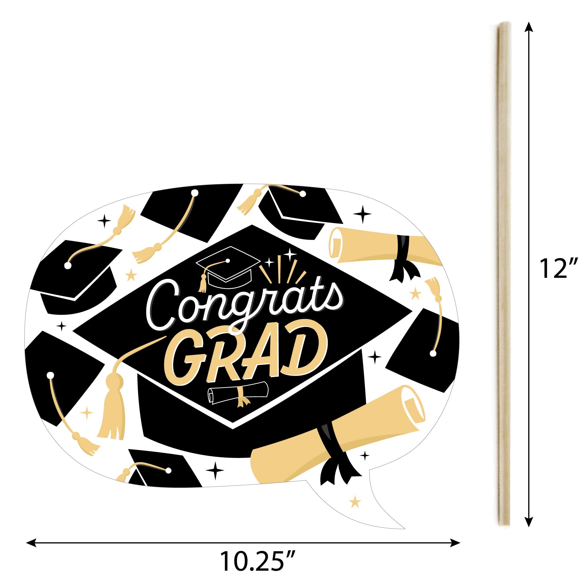 Big Dot of Happiness Hello College 2025 Graduation Photo Booth Props Kit - 20 Count - Perfect for Graduation Party Decorations & Class of 2025 Celebrations - Great for Photo Booths, Graduation Parties & School Events