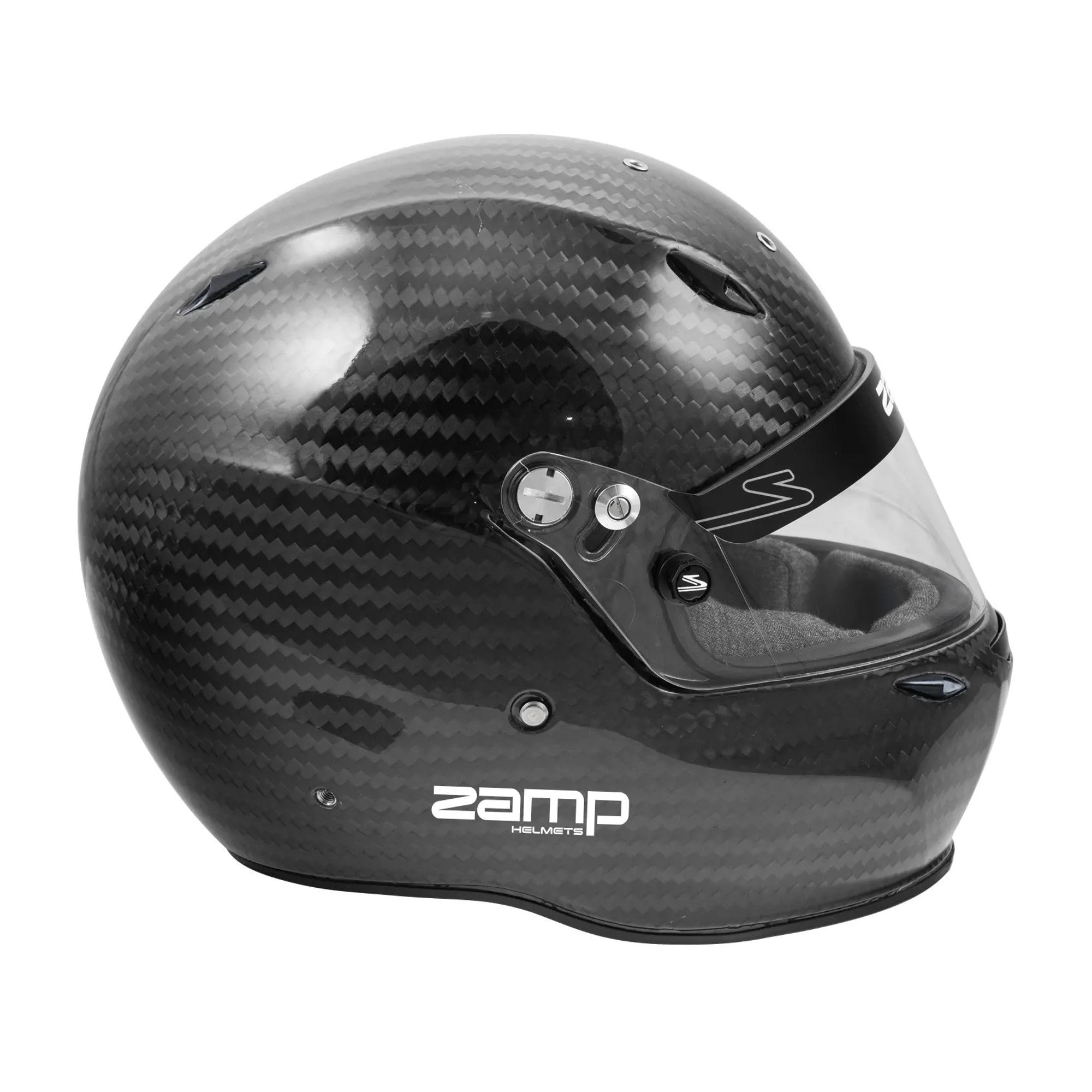 Zamp ZR 90 Gloss Carbon Fiber Racing Helmet - FIA 8860 2018 & Snell SA2020 Certified - Lightweight Motorsport Helmet for Track Racing, Karting, and High-Speed Driving