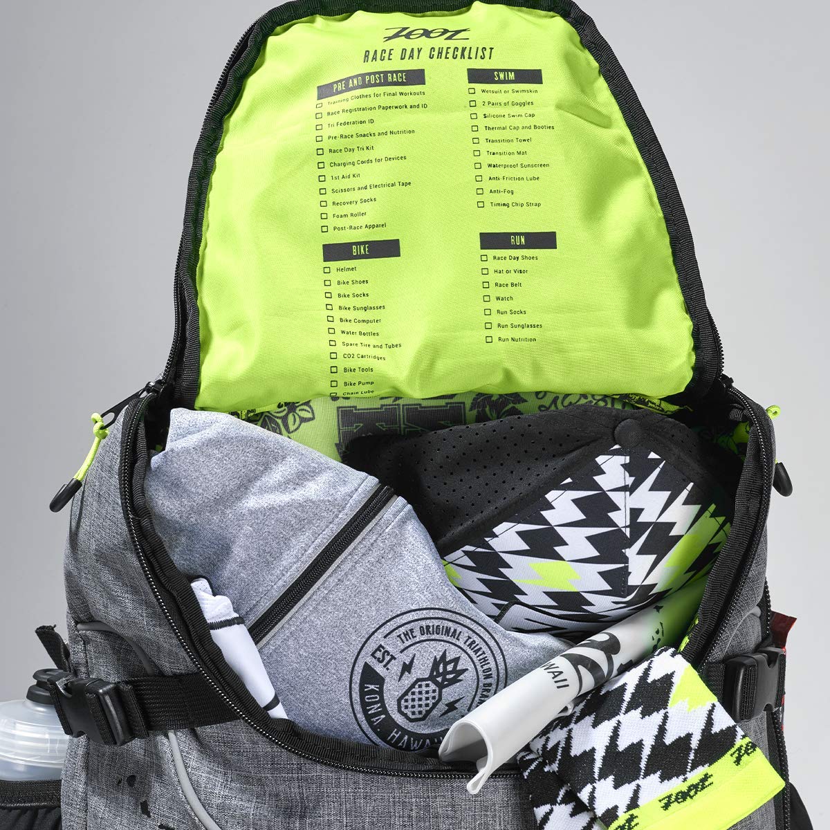 Zoot Ultra Tri Backpack 42L - Lightweight Durable Triathlon Backpack for Swim Bike Run - Perfect for Triathletes, Travel & Outdoor Adventures