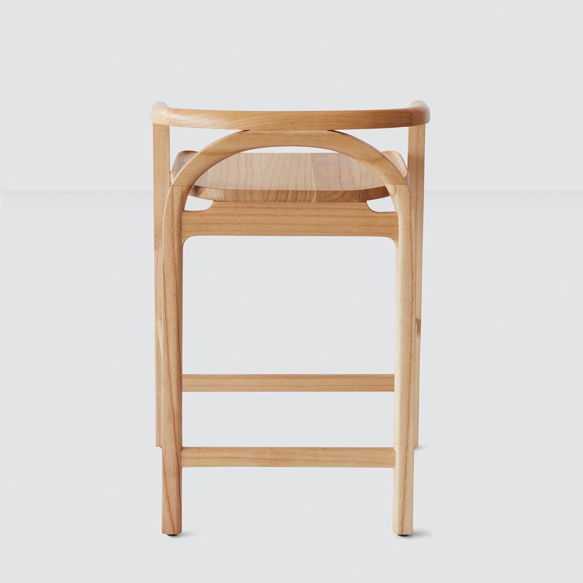 Meru Counter Stool with Mindi Wood - Modern Bar Stools for Kitchen Island, Breakfast Nook & Home Decor - Adjustable Height & Comfortable Seating