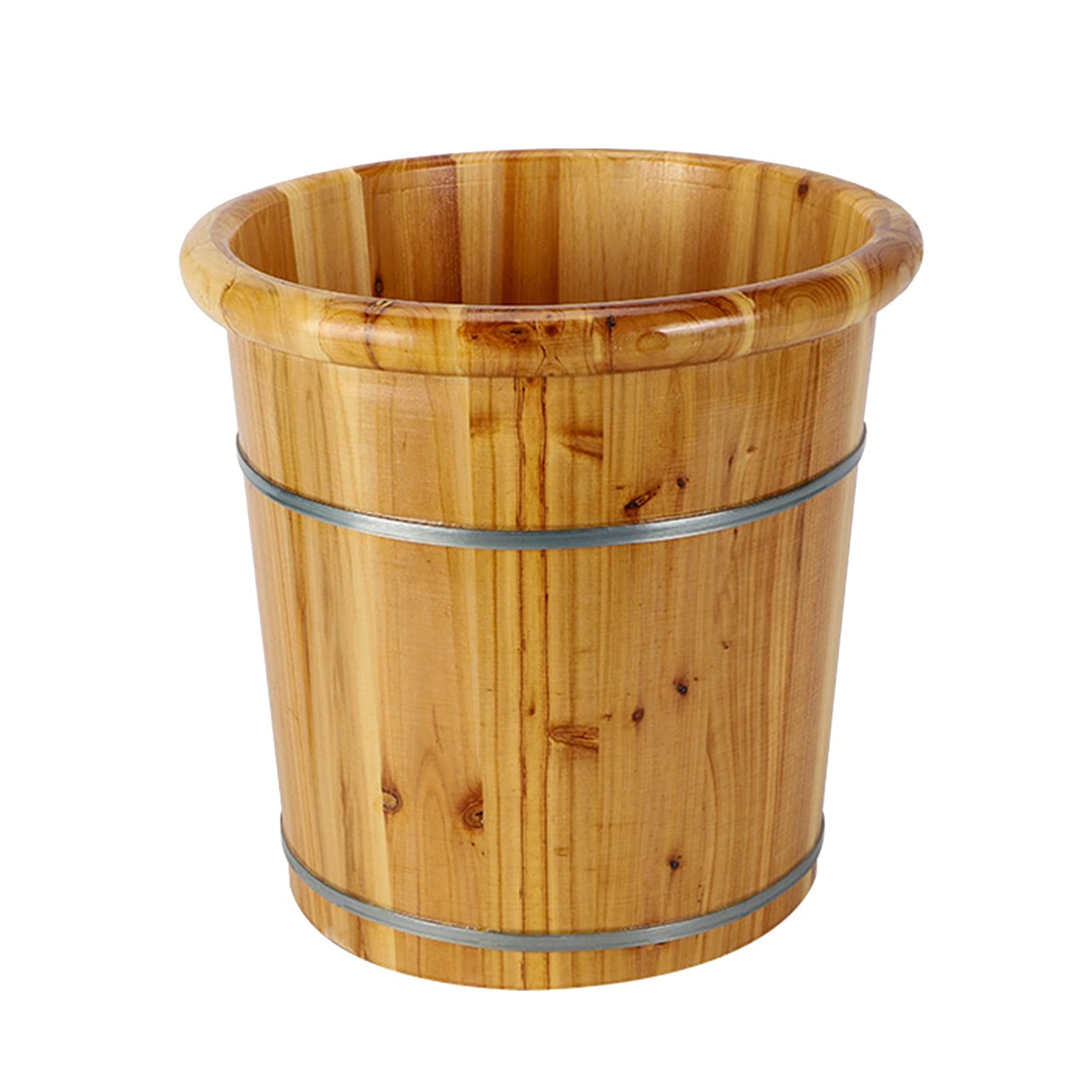 Premium Cypress Wood Foot Soaking Tub - Natural Wooden Foot Bath Basin for Massage, Relaxation & Spa - Perfect for Home, Salon & Wellness Centers (Color: Without Cover) - Ideal for Epsom Salt Soaks, Herbal Foot Therapy & Pedicures