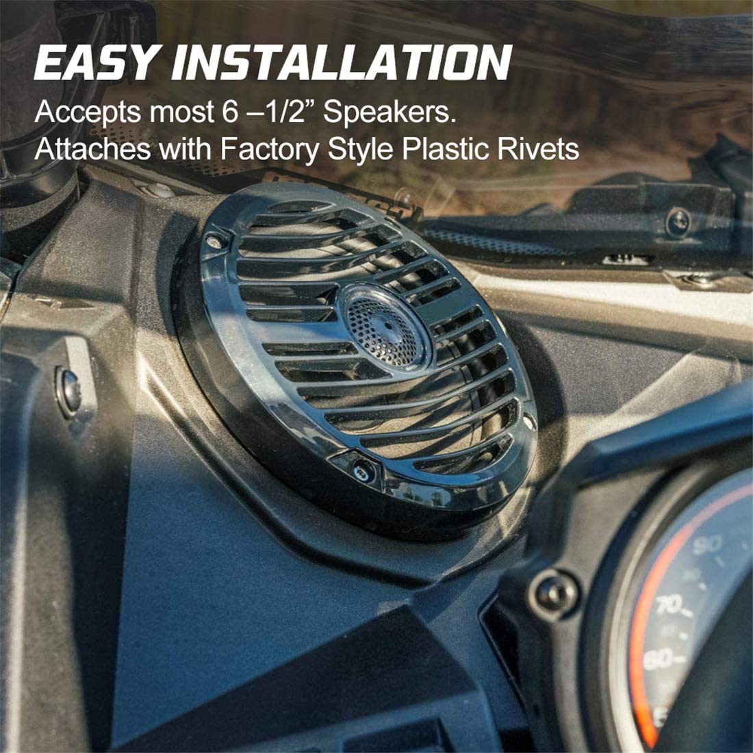 Kiwi Master Front Dash Speaker Mount Panel for 2017-2025 Can Am Maverick X3 | 6.5 Inch Speaker Pods Enclosure | Off-Road Audio Upgrade | UTV Accessories for Enhanced Sound Quality