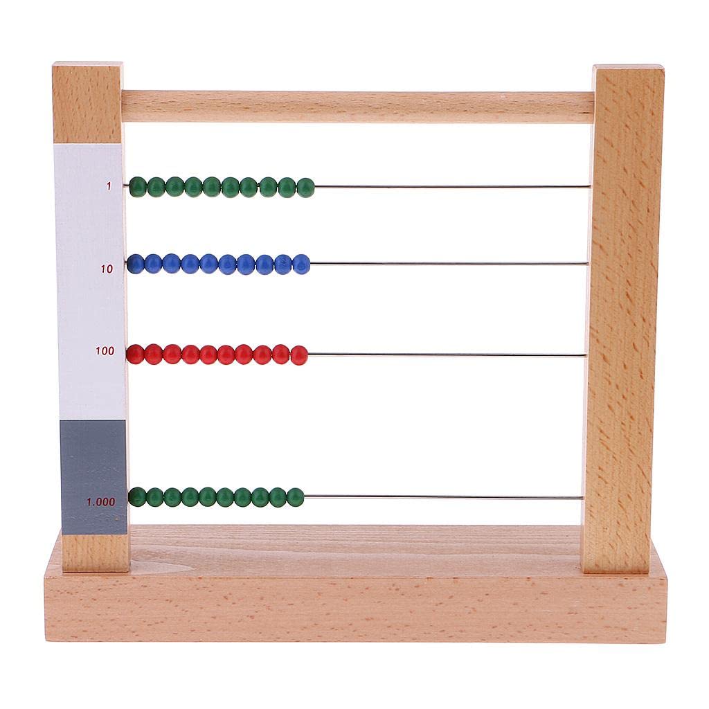 Montessori Wooden Abacus - Educational Math Learning Toy for Kids Ages 3-8 | Counting Beads for Early Childhood Development | Perfect for Homeschool & Classroom Math Activities